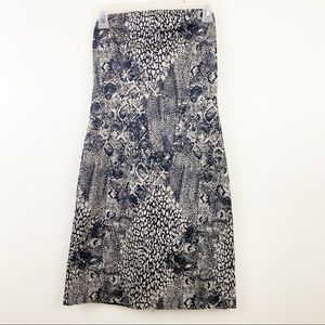 The Limited Snakeskin Strapless Bodycon Dress